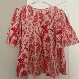 Victoria Dunn NWT Baby and Dark Pink Floral Top